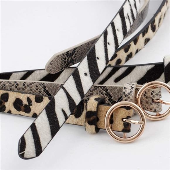 OuLi Store® Pack of 3PCS Women\'s Fine Snake Pattern Belt with Buckle for Dress